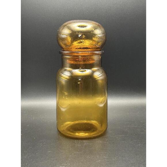 Vintage Amber Apothecary Glass Jar from Belgium Excellent Condition - Picture 1 of 9